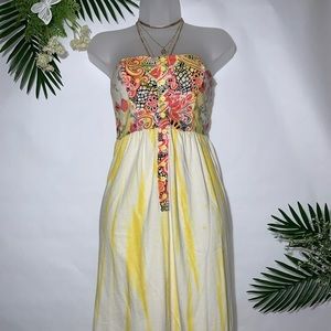 Floral hippie dress tie dye